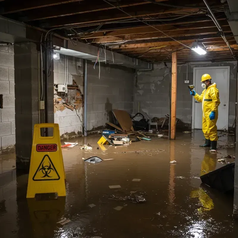 Flooded Basement Electrical Hazard in Saxon, SC Property