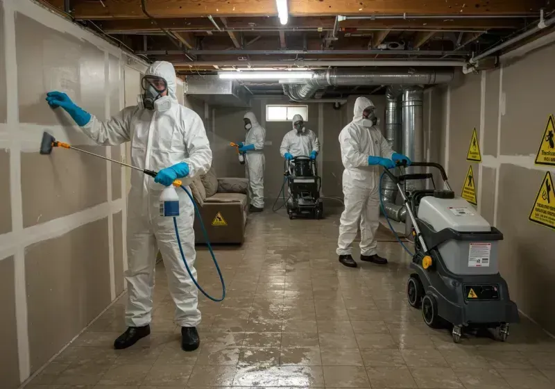 Basement Moisture Removal and Structural Drying process in Saxon, SC